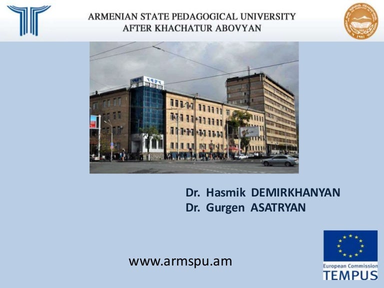 Partner Presenation Armenian State Pedagogical University named afte…