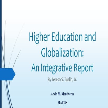 Higher Education and Globalization | PPTX