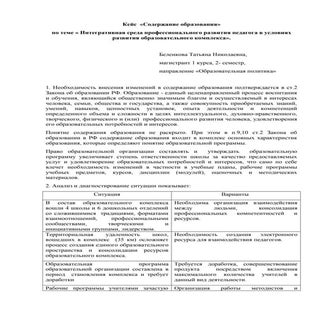 содержание образования 1