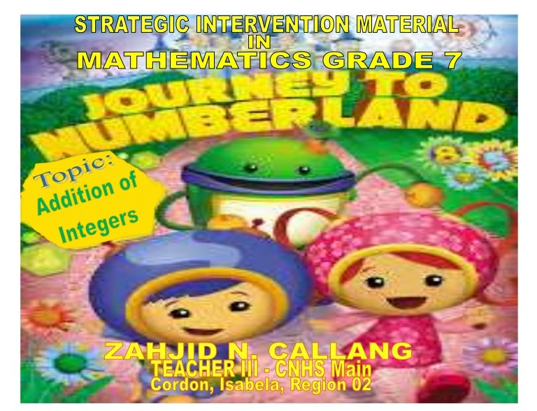 Strategic Intervention Material in Mathematics Grade 7