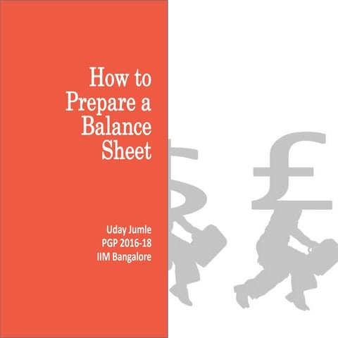 How to prepare a balance sheet.