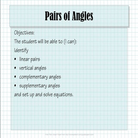 1.2.3 Pairs of Angles