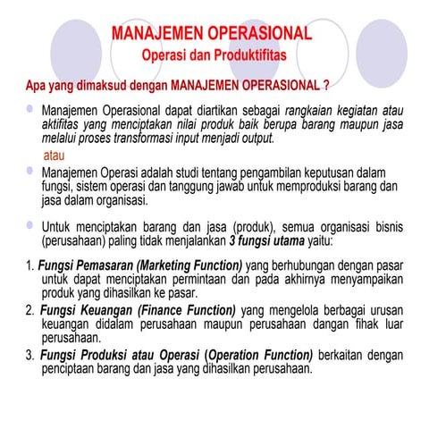 1.manajemen operasional