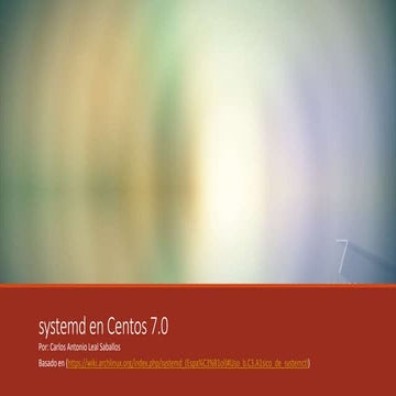 Systemd en Centos 7