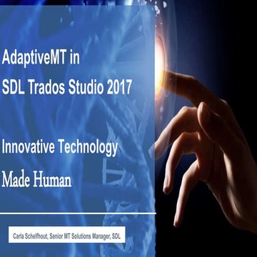 AdaptiveMT in SDL Trados Studio 2017