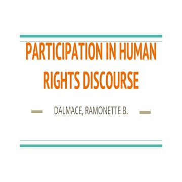 participation in human rights discourse