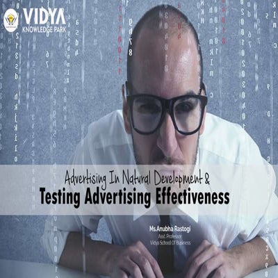 Testing Advertising Effectiveness 