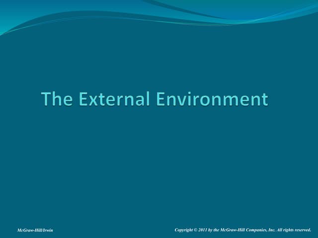 1. external factors that affects business environment