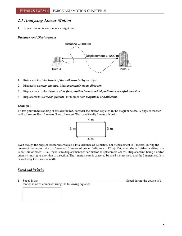 Motion of an object that returns to its initial position