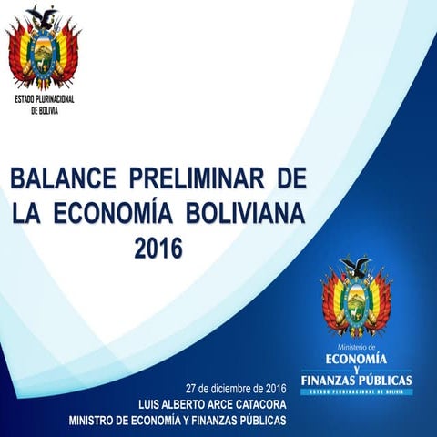Presentación del Balance de la Economía 2016