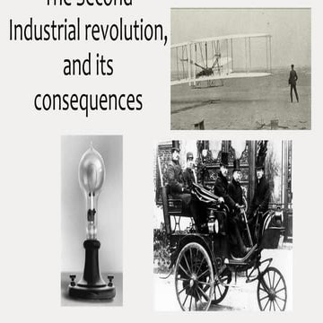 1. The second industrial revolution, and its consequences