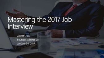 Mastering the 2017 Job Interview