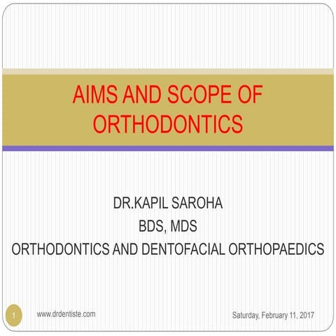 aims and scope of orthodontics