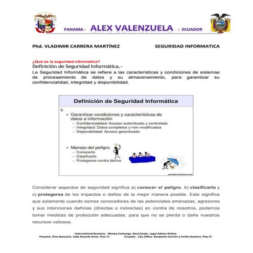 Leyes en ecuador y seguridad informatica | DOCX