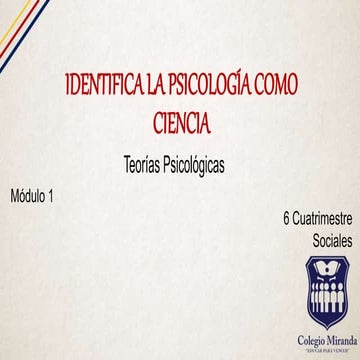 1. Psicopedagogía  13 al 24 de marzo