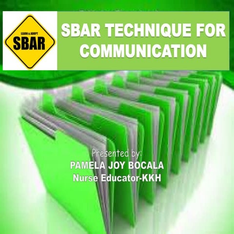 1. sbar technique in communication