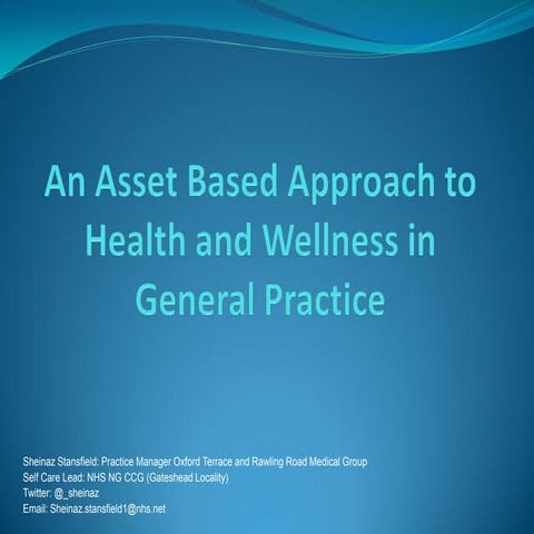 1.6 Social prescribing and self-care - Dr Marie Anne Essam, Dr Cliff  Richard...