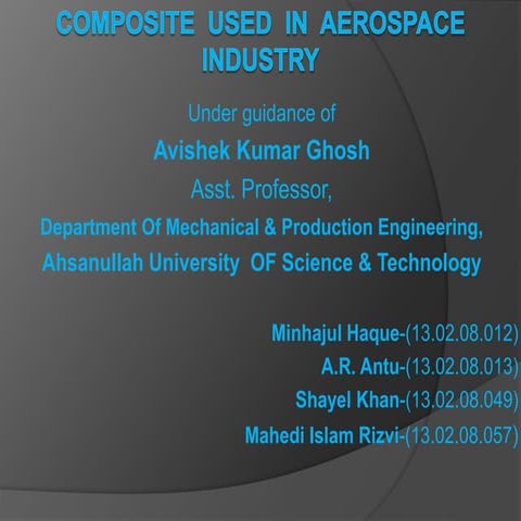 Composite Materials Used in Aerospace Industry