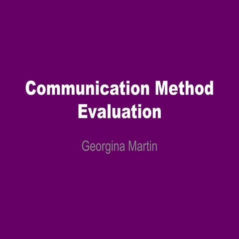 1. communication methods pro forma