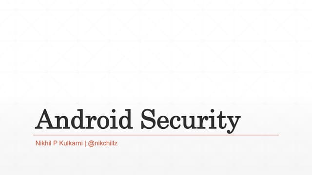 Android Security Humla Part 1