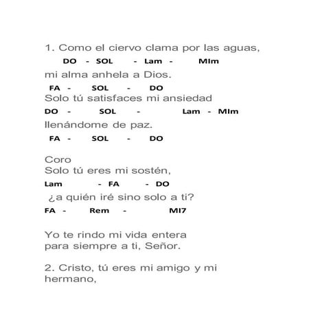 notas musicales - como el siervo himanrio