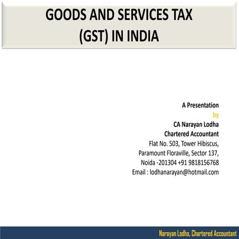 A Presentation on GST