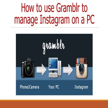 How to use Gramblr to manage Instagram on a PC