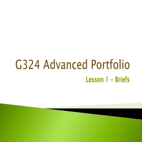 1.1 g324 advanced portfolio