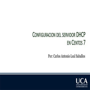 1. configuracion del servidor dhcp en linux