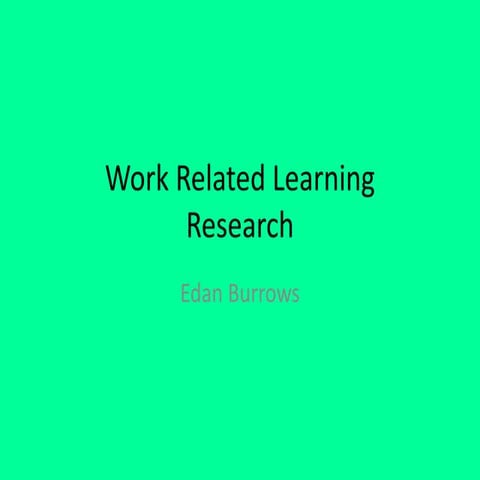 1. work related learning research 2-2 (2) | PPT
