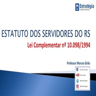 1. estatuto do rs esquematizado par...