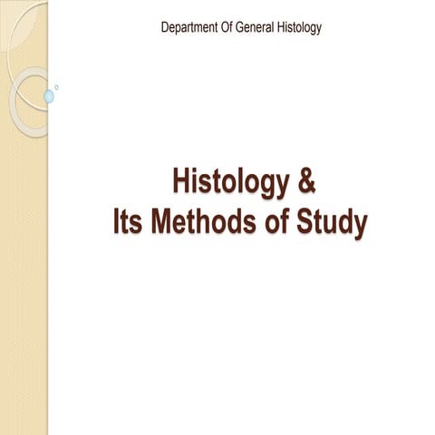 Histology & its methods of study