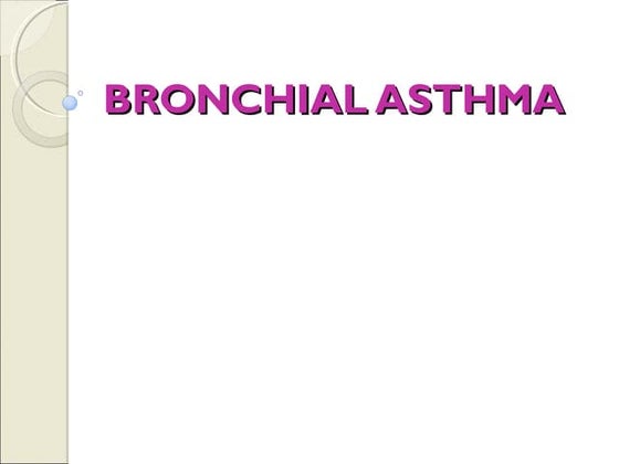 Pathophysiology of bronchial asthma | DOCX