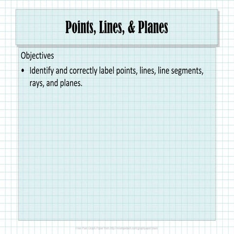 1.1.1 Points, Lines, and Planes