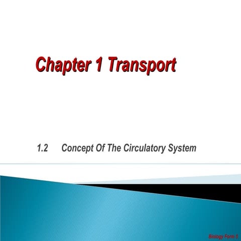 1.2 concept of the circulatory system