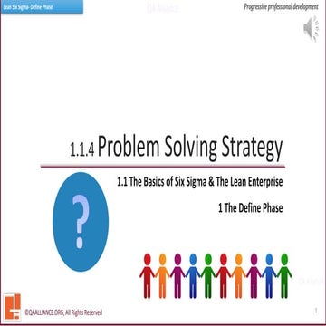 4. Problem Solving in Six Sigma | PDF | Business | Business and Finance