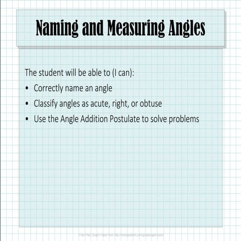 1.2.1 Naming and Measuring Angles