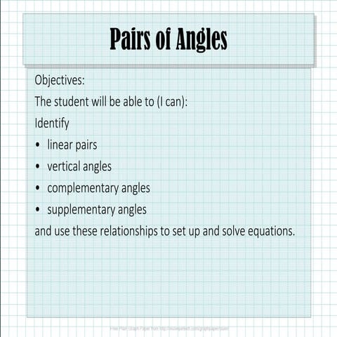 1.2.2 Pairs of Angles