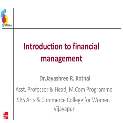 1.Introduction to Financial Management