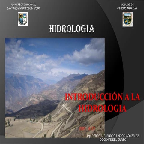 1. introducción a la hidrología