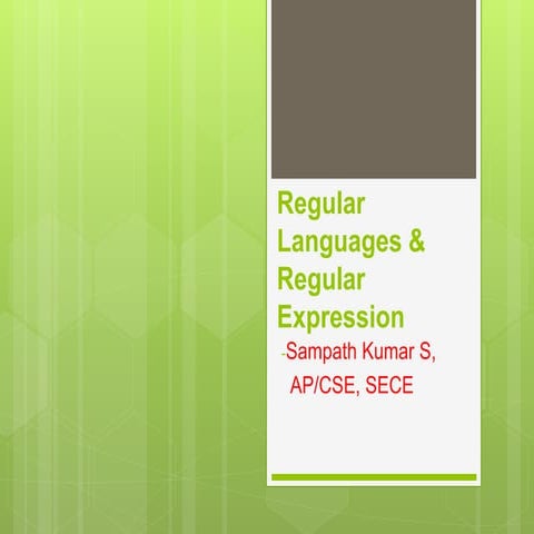 1.5 & 1.6 regular languages &amp; regular expression