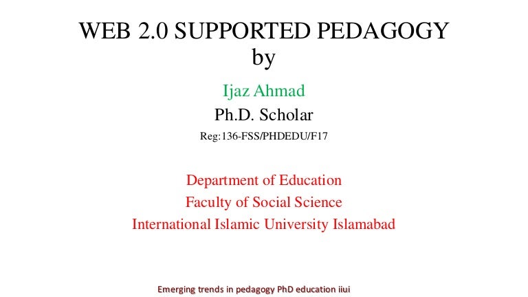Web 2 0 Supported Pedagogy
