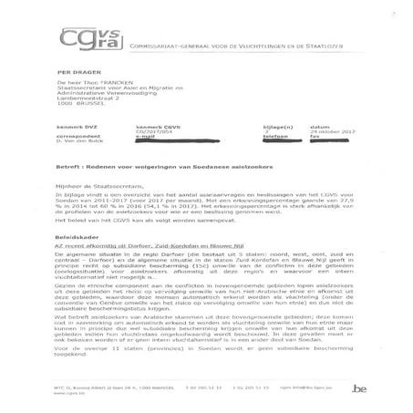 La note du CGRA (1/2)