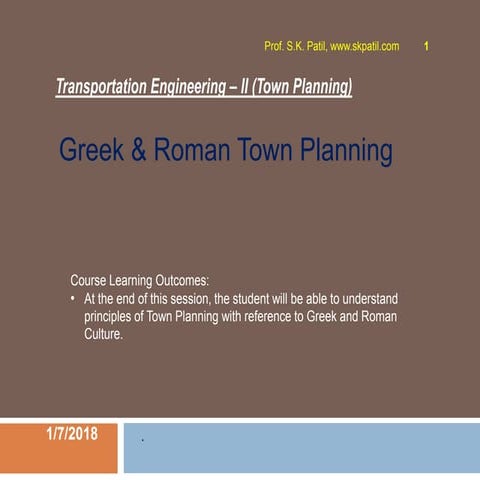 1.2 town planning greek and roman culture