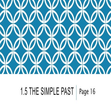 1.5 the simple past