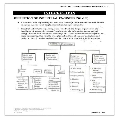 INDUSTRIAL ENGINERRING