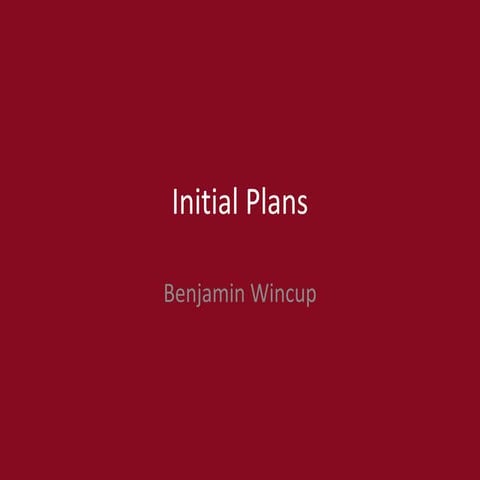 1. initial plans
