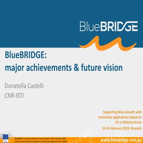 BlueBRIDGE: Major Achievements & future vision