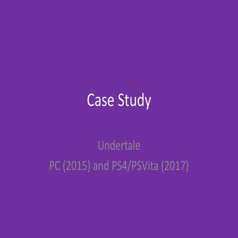 undertale case study | PPTX