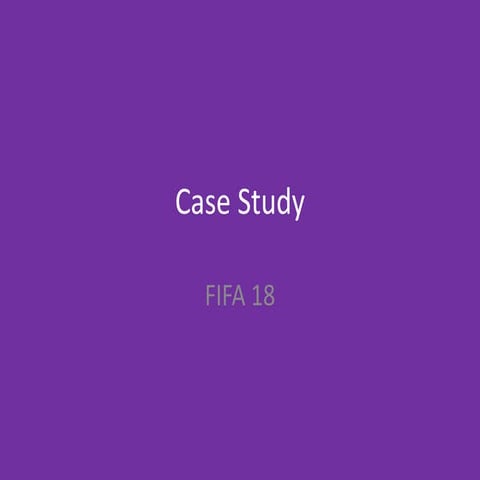 Fifa 10 case study | PPT
